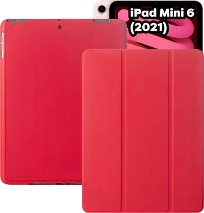 Tablet Hoes + Standaardfunctie - Geschikt voor iPad Mini Hoes 6e Generatie - 8.3 inch (2021) - Rood
