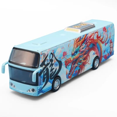 1:Modèles de Bus à 32 Places Voiture Jouet Miniature Alliage Moulé sous Pression Portes Ouvertes Modèles de Véhicules Touristiques Avec Lumière Cadeaux Pour Garçons