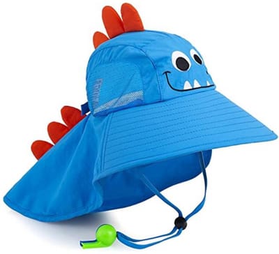 Livano Zonnehoed - Reishoed - UV Beschermende Hoed - Bucket Hat - Festival - Pet - Hoedje Voor Baby - Hoofdbescherming - Dinosaurus