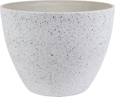 Ter Steege Plantenpot - wit - kunststof en steenpoeder - 22 x 17 cm - Binnen en buiten