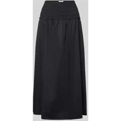 Midi Rok in popeline met geplooide details en Italiaanse zakken voor dames COMMA