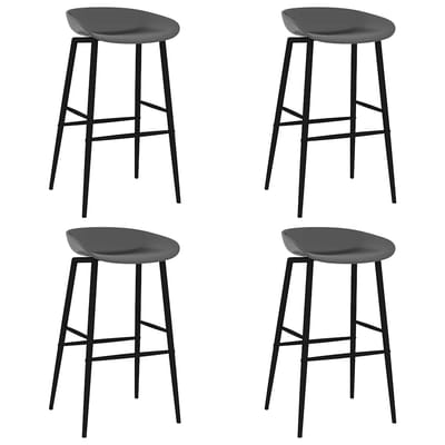 vidaXL - Barstoelen - 4 - st - grijs