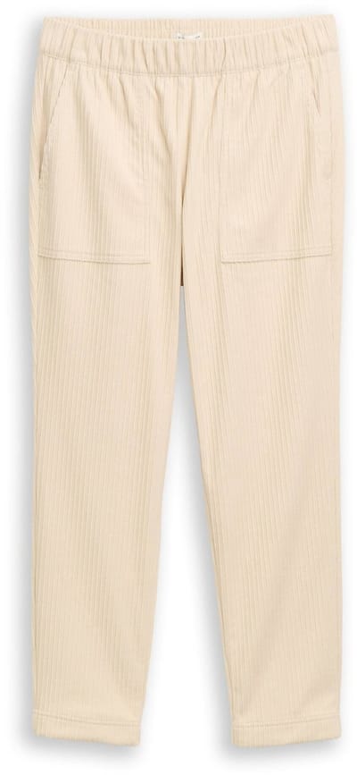 Tom Tailor - Losse, slanke corduroy broek - Maat 36/28 - sand stone beige