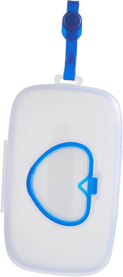 Natte Doekjes Doos - Wipes Container - Baby Verzorging - Houdt Doekjes Fris - 22x13.5cm - Blauw
