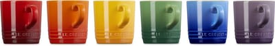 Le Creuset Aardewerk Regenboog Koffie Cappuccino Mokken | 200ml | 6 stuks