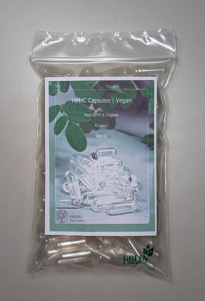 WilgMiX Plant Powder - 100st Zuiver Veganistische K-CAPS® Capsules - HPMC - Maat 00 - 100pcs