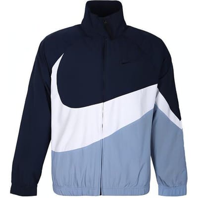 Veste Tissée Col Montant Logo Colorblock Nike Homme Vêtements d'Extérieur Bleu AR3133-451 M black