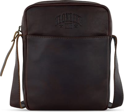 KLONDIKE 1896 Leren Schoudertas Rush Faye Shoulderbag Darkbrown Donkerbruin