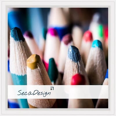 SecaDesign Linea Fotolijst Hout - Fotomaat 13x13 cm - Wit