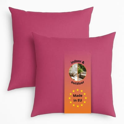sleepling sierkussenset van 2 - 40x40 cm kussen – bankkussen van robuuste meubelstof - incl. hoes en vulling - als decoratiekussen, sierkussen of couchkussen - kussenset - Made in EU - 40 x 40 cm - roze