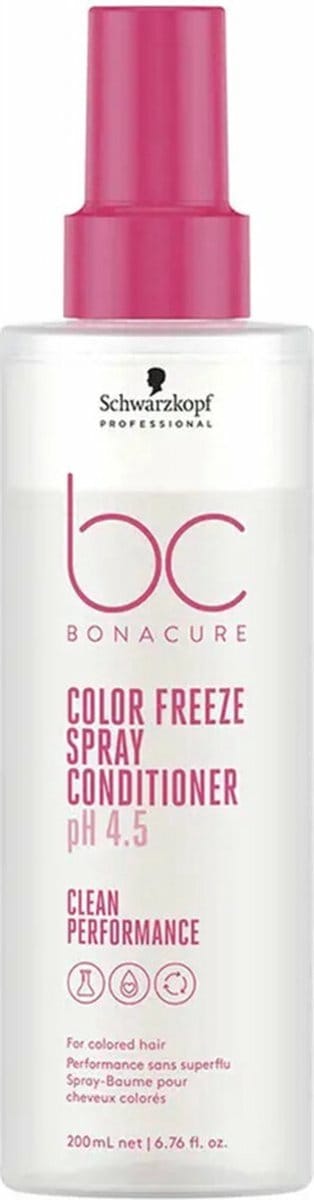 Schwarzkopf Professional Bonacure Color Freeze Spray Conditioner - 3 x 200 ml - Voordeelverpakking