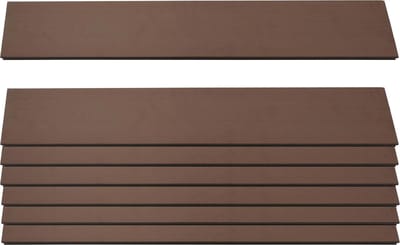 Set van 7 lamellen voor WPC privacyscherm Sarthe, windschermplanken, ca. 1 vierkante meter, MVG-gecertificeerd ~ 90cm, bruin