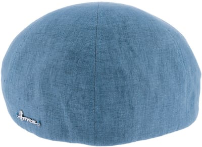 Herman casquette plate unie bleu de fabrication italienne avec dessous de la visière imprimée