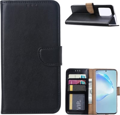 Hoesje Geschikt Voor Samsung Galaxy S20 Ultra Portemonnee hoesje / Boek hoesje - Zwart