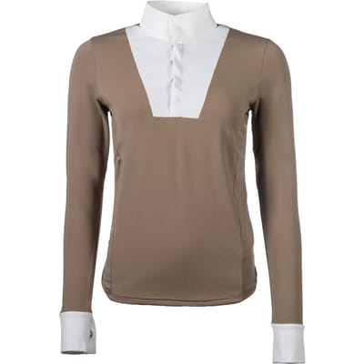 Dames wedstrijdpolo met lange mouwen HKM Virginia