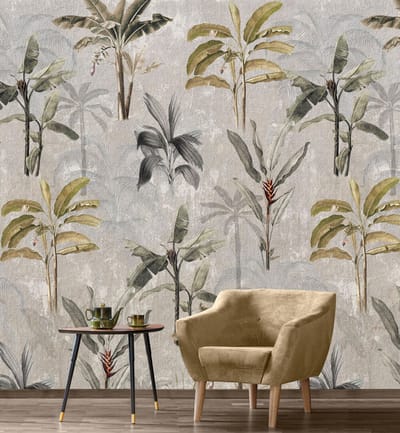 INGK - Palm Trees Gray - Behang
