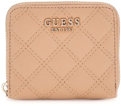 GUESS portemonnee Giully II SLG Zip Around Wallet Beige Lichtbruin