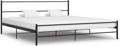 vidaXL - Bedframe - metaal - zwart - 200x200 - cm