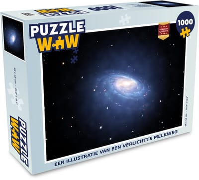 Puzzel Een illustratie van een verlichtte Melkweg - Legpuzzel - Puzzel 1000 stukjes volwassenen