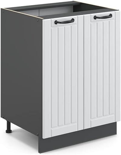 Keukenkast - Onderkast Keuken - Keuken Indelen - Softclose Scharnieren - 60 cm breed - Wit Landhuis