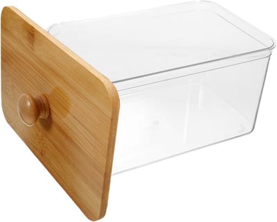 Wasruimte Opberger - Droger Vel Houder - Wasgoed Organiseren - Met Deksel - 18x12x12 cm - Transparant