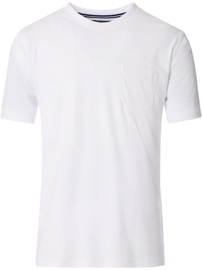 Casa Moda T-shirt Met Borstzak 913699100-000 Wit - XL