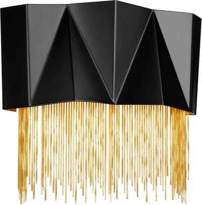 Hinkley/ Fredrick Ramond LED Wandlamp Zuma | 3W 3000K 300Lm 830 | Dimbaar | Satin Black/ Gold
