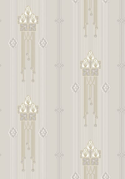 Boråstapeter Vliesbehang 4171 - Alla Tiders Hus - Art Deco Grijs - 53cm x 10.05m