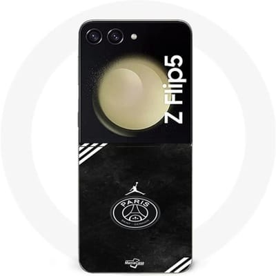 Coque - PSG Jordan - Galaxy Z Flip5 - Noir - Logo - Souple noir