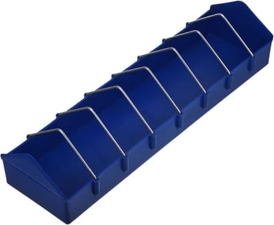 Duivenvoederbak - Vogelvoederbak Kippenbak - Pluimvee Voeden - Veel Sleufontwerpen - 397x105x45 cm - Blauw