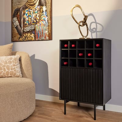 Starfurn - Wijnkast Madison 55 cm - zwart