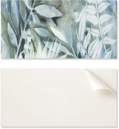 Zelfklevend bedrukt vinylpaneel 100x50 cm met aquarel plantenpatronen