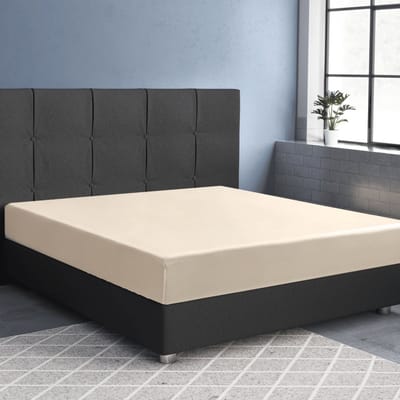 Primaviera DeLuxe Hoeslaken Satijn Zand - 200 x 220 cm + 30 cm hoekhoogte
