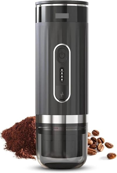 Draagbare Koffiemaker - Mini Espresso - Onderweg Koffie - Draadloos Verwarmen - 100 ml - Zwart