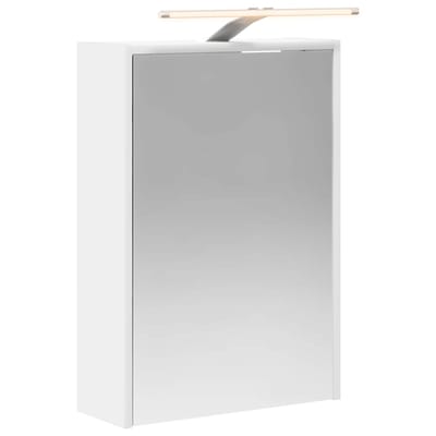 vidaXL - Badkamerspiegelkast - Wit - 43 - x - 16 - x - 62.5 - cm - Bewerkt - hout