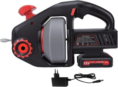 Elektrische Ontstopper - Verstoppingsreiniger - Afvoeren Ontstoppen - Flexibele Veer 76m - 41 x 27 x 19 cm