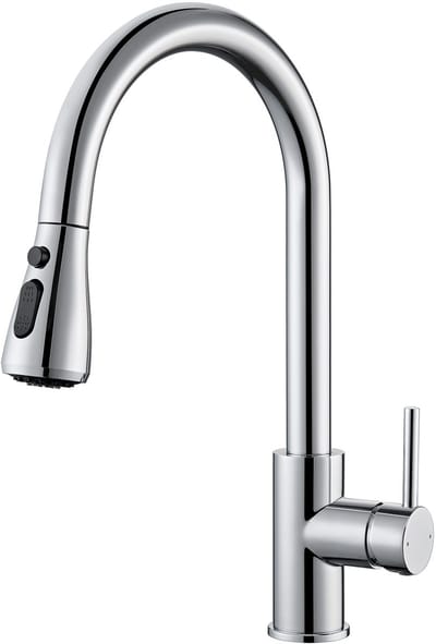 CECIPA Max Keukenkraan met Uittrekbare Uitloop - 360° Draaibaar - 3 Straalsoorten - RVS - Chroom