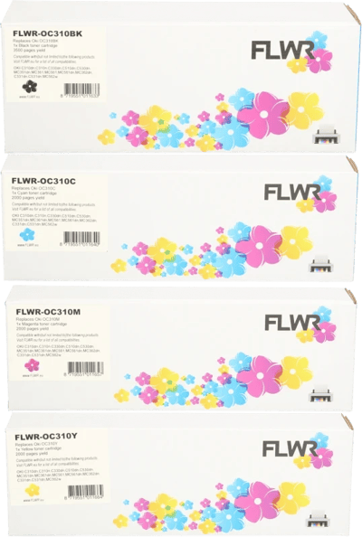 FLWR - Toners / Oki 44469 multipack / zwart en kleur / Geschikt voor Oki
