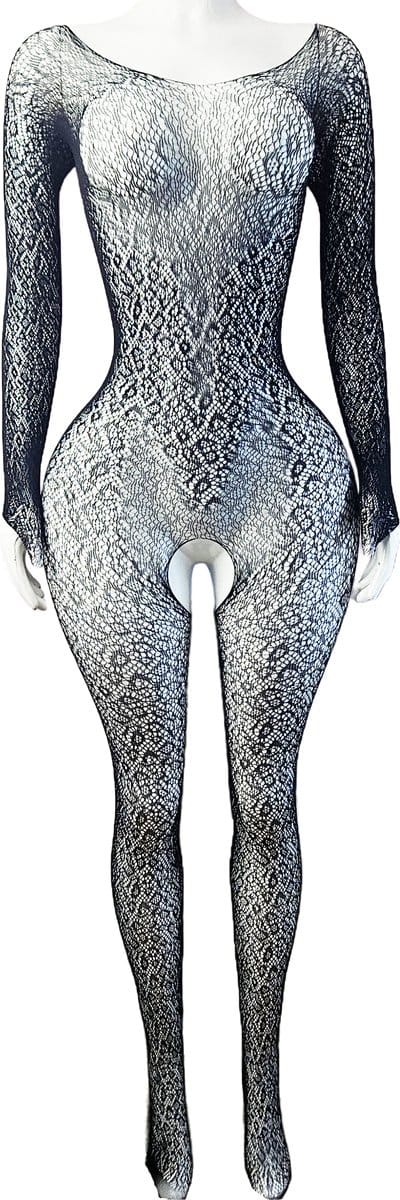 BamBella ® - Panty pak -Onesize - body suit - Dames - Onesize - Erotische jumpsuit van kant lingerie Zwart