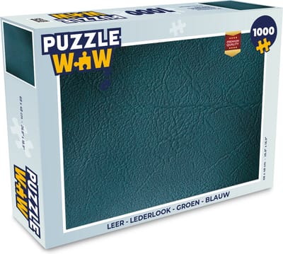 Puzzel Leer - Lederlook - Groen - Blauw - Legpuzzel - Puzzel 1000 stukjes volwassenen