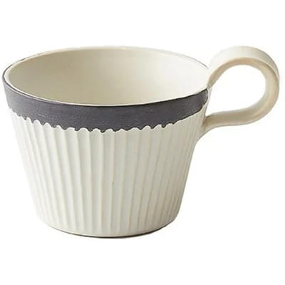 320ml Vintage Keramische Koffiemok Japanse stijl Handgemaakte Cappuccinokop Ontbijt havermout melkmok Theekop kantoor thuis waterbeker 320ml white
