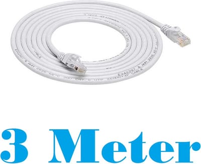 Internetkabel - 3 Meter - Wit - CAT6 Ethernet Kabel - RJ45 UTP Kabel - Netwerk Kabel