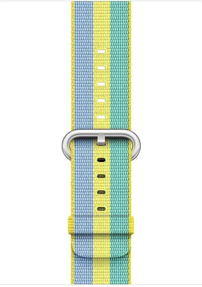 Apple - Geweven Nylon Bandje - SmartWatch - 45MM / 44MM / 42MM - Bandje Geel