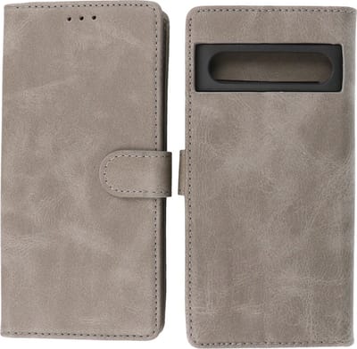 Google Pixel 7 Pro Hoesje Book Case Portemonnee Telefoonhoesje - Grijs