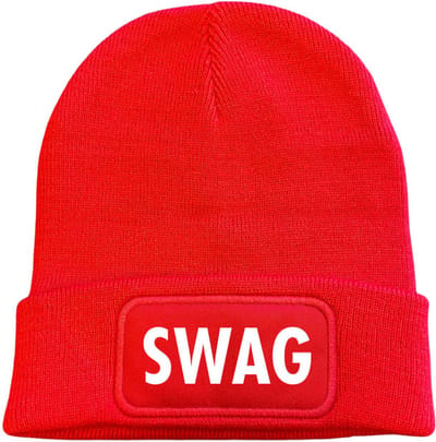 Wintermuts rood - Swag - soBAD. | Warme rode muts voor volwassenen | Heren en Dames Beanie