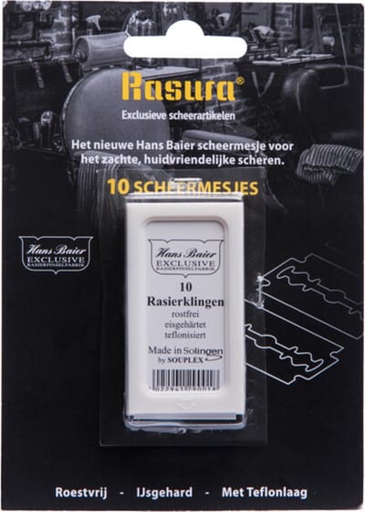 Rasura Blister met Solingen Scheermesjes 10 stuks