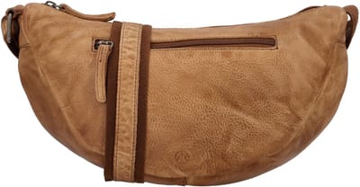 Hide & Stitches Paint Rock Schoudertas - Crossbody - Leer - Ritssluiting - Dames - Leren Dames Tas - Cognac