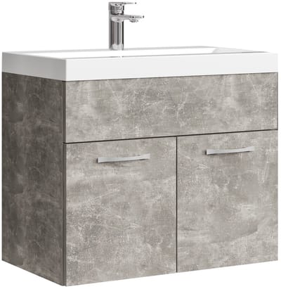 Badplaats Badkamermeubel Montreal 60 x 35 cm – Beton Grijs – Wastafel met Onderkast