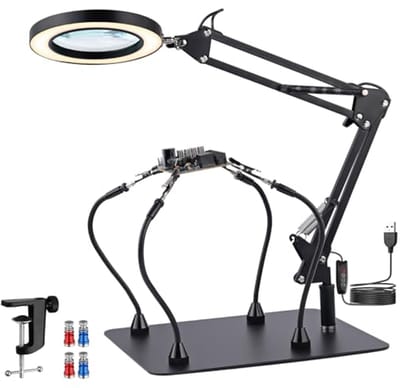 8x Tafellamp met Vergrootglas en Licht - Perfect voor Nauwkeurig Werk
