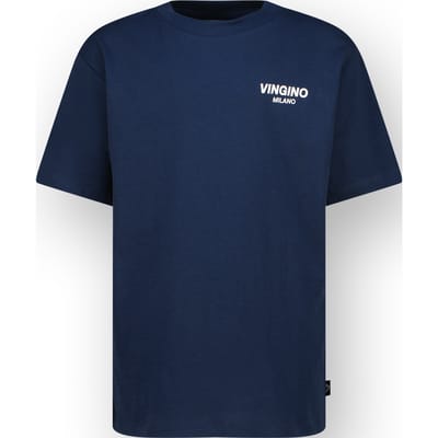 Vingino Boys T-shirt Basic Boxy T-shirt Dark Blue Size: 4 | T-shirts Outlet | Unisex | Blauw